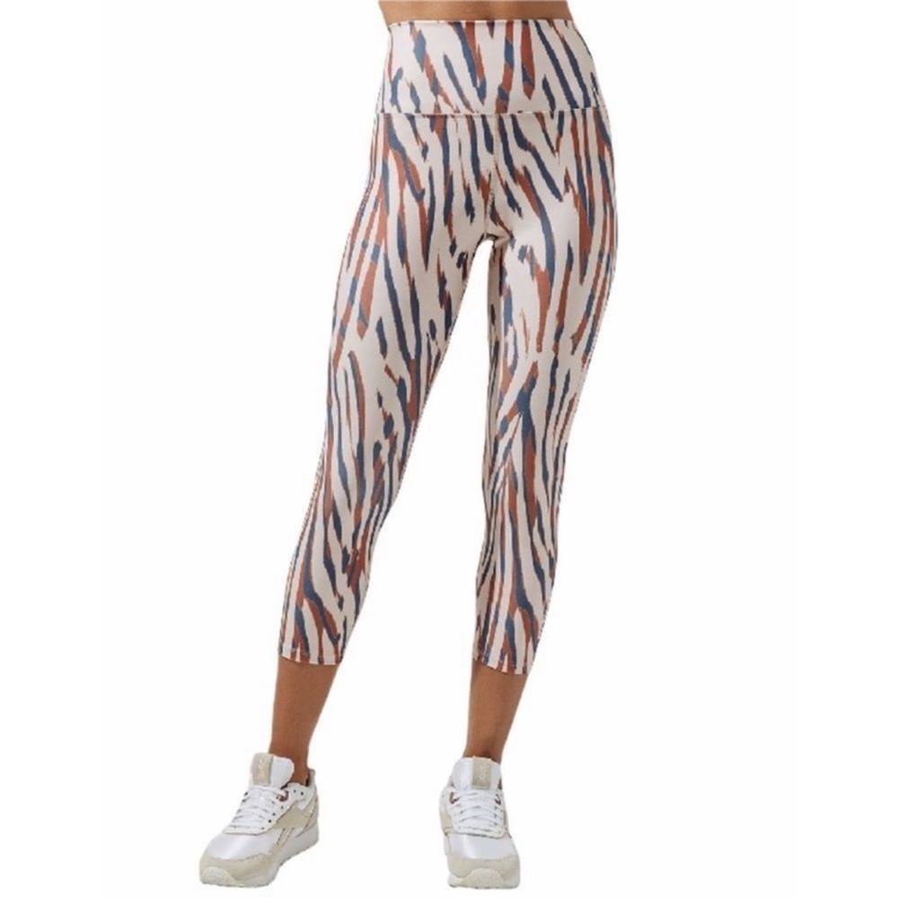 New! Carbon 38‎ Pastel Zebra Cropped Leggings L